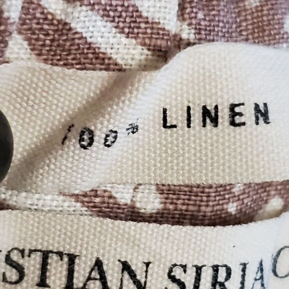 Christian Siriano | Linen High Waisted Wide Leg Cropped Pant | Size M - Picture 3 of 5